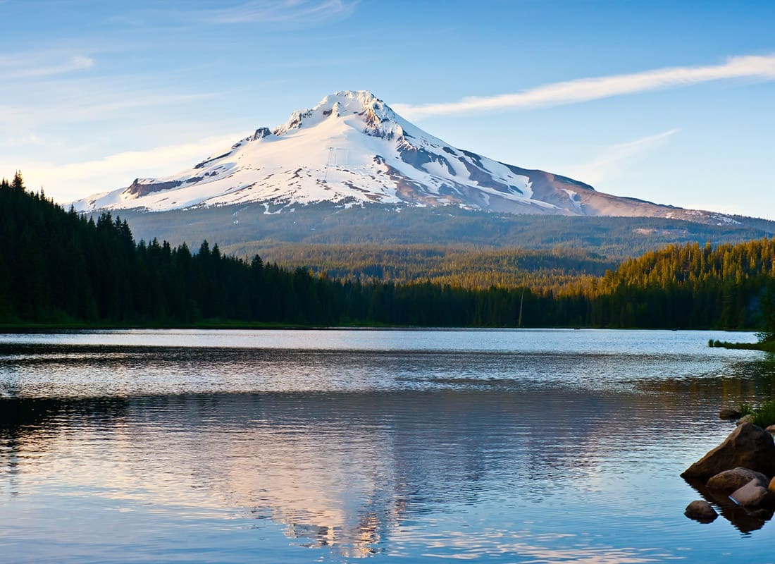 Vancouver, OR - Trillium Lake With Mount Hood Reflection Scene in Oregon